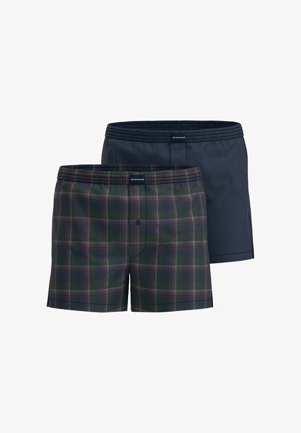 TOM TAILOR 2-PACK - Boxer shorts - blau-dunkel-karo