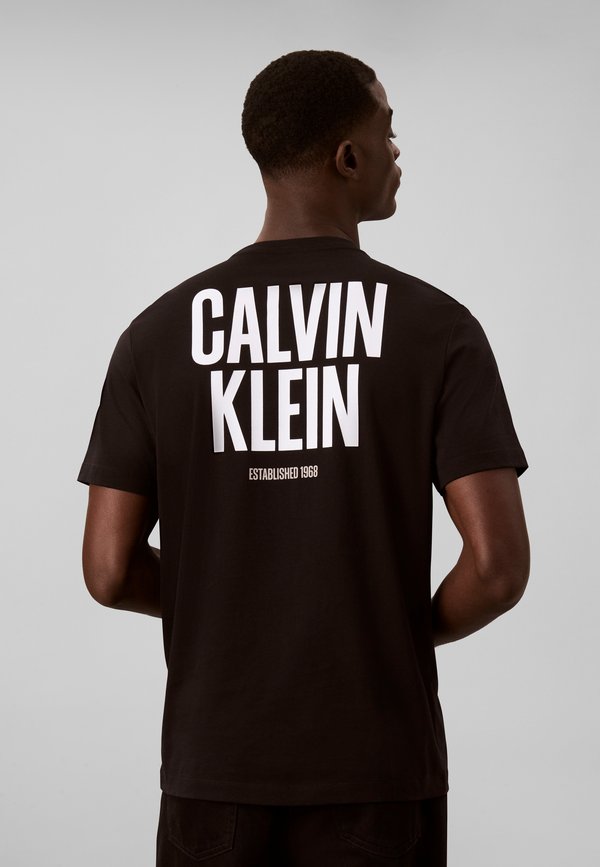 Calvin Klein Jeans BLOCK FONT - Print T-shirt - black