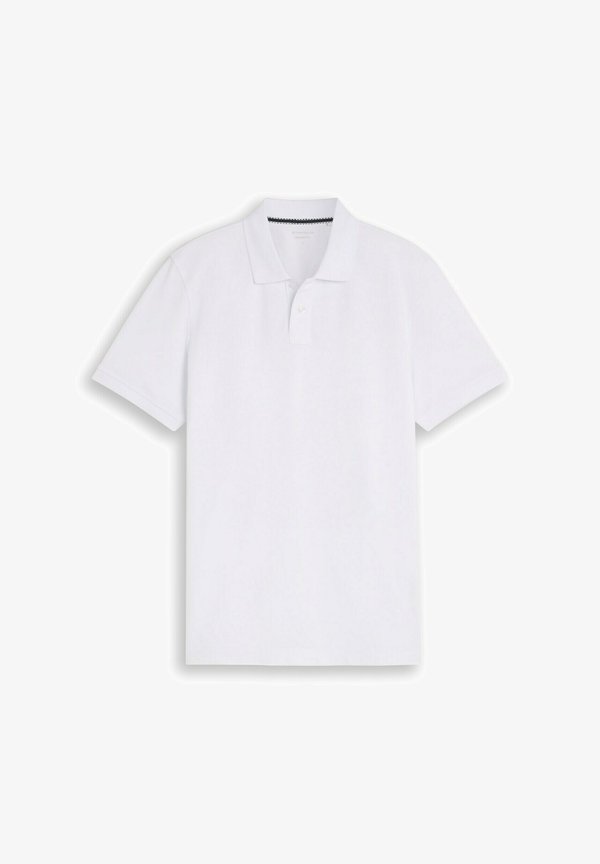 TOM TAILOR TOM TAILOR POLOSHIRTS PIQUÉ POLOSHIRT MIT LOGO-STICKEREI - Polo shirt - white