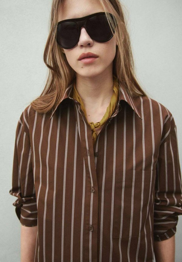 Mango Button-down blouse - brown