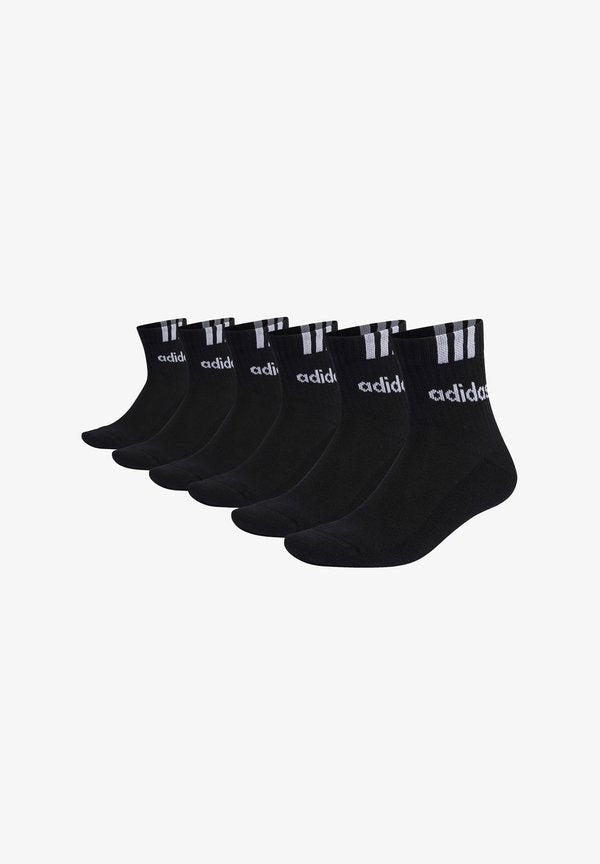 adidas Performance UNISEX 3-STRIPES HALF-CUSHIONED 6 PAAR PACK - Sports socks - black