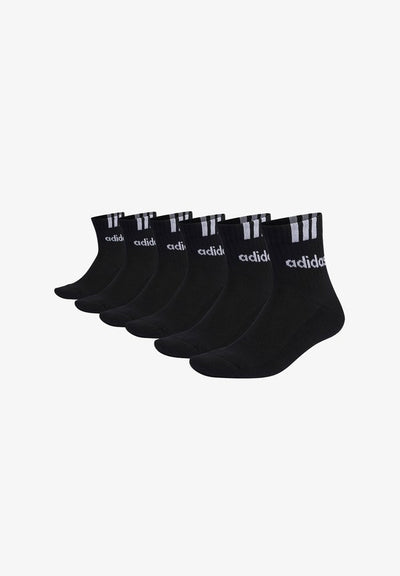 adidas Performance UNISEX 3-STRIPES HALF-CUSHIONED 6 PAAR PACK - Sports socks - black