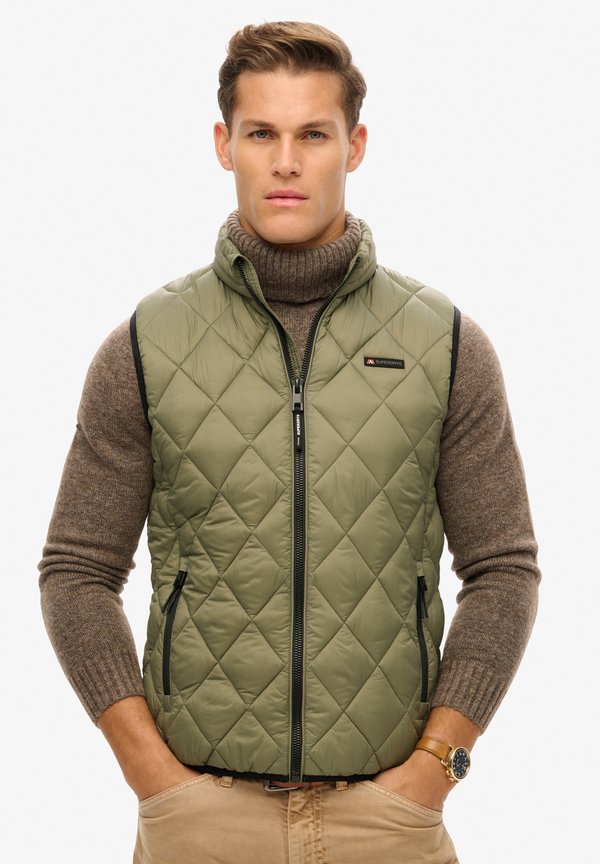 Superdry & Co Waistcoat - dusty olive green