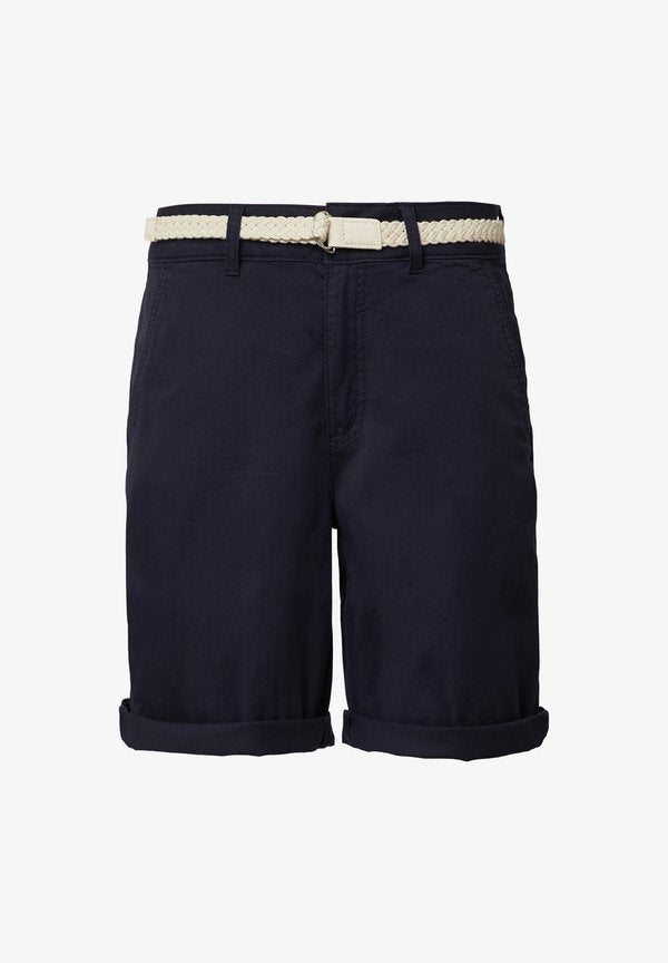 s.Oliver MIT GÜRTEL UND GARMENT DYE - Shorts - navy