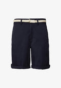 s.Oliver MIT GÜRTEL UND GARMENT DYE - Shorts - navy