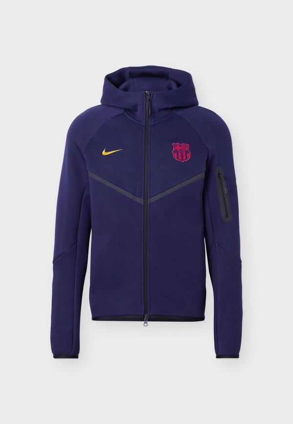 Nike Performance FCB HOODIE - Club wear - blackened blue/mineral yellow