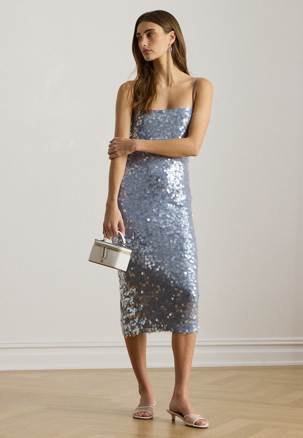 Lauren Ralph Lauren SEQUINED TULLE MIDI COCKTAIL DRESS