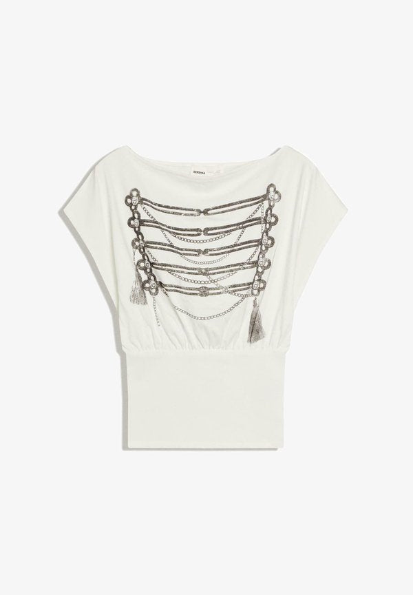 Bershka TSHIRT - Print T-shirt - white