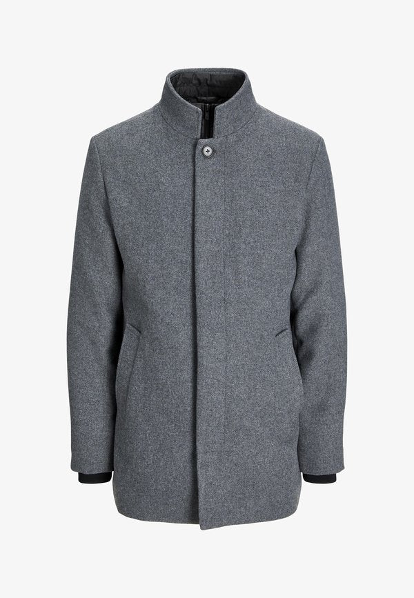 Jack & Jones JWHDUANE WOOL JACKET - Winter coat - dark grey melange