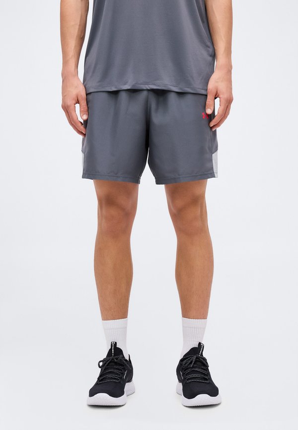 Under Armour TECH UTILITY - Sports shorts - castlerock/mod gray/racer red