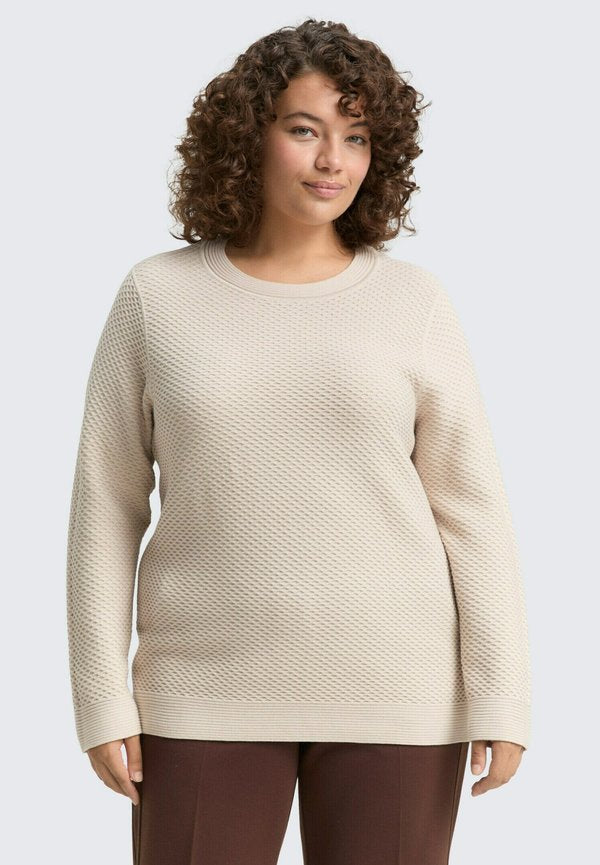 TOM TAILOR Jumper - sand stone beige
