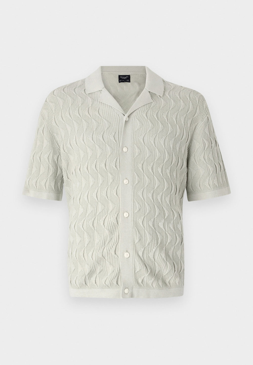 Abercrombie & Fitch Geometric Stitch Button-Through Sweater Polo