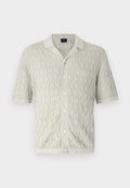 Abercrombie & Fitch Geometric Stitch Button-Through Sweater Polo
