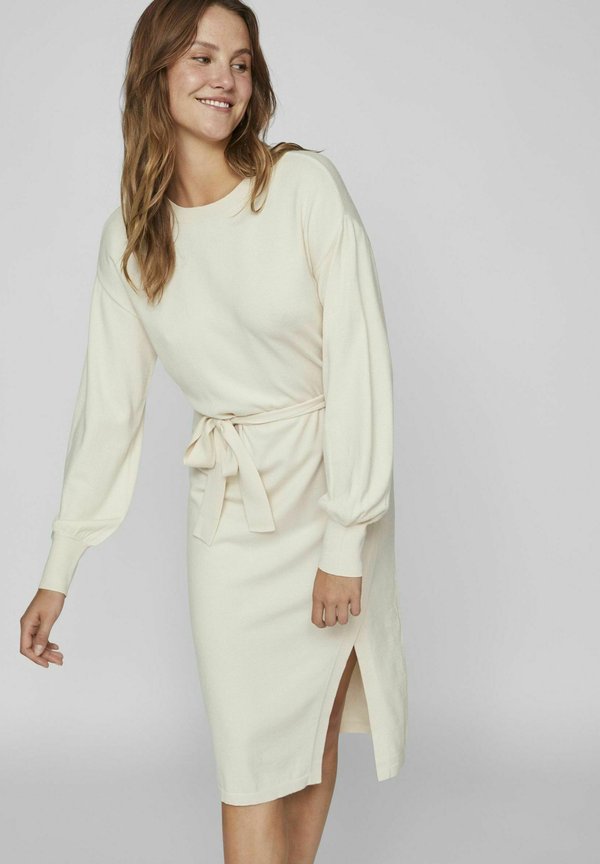 VILA VIRICKY L/S BELTED KNIT DRESS/2/KA