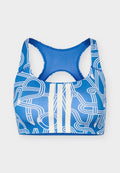adidas Performance ADIDAS X FARM RIO OPTIME - Medium support sports bra - dark marine/talc/cream white