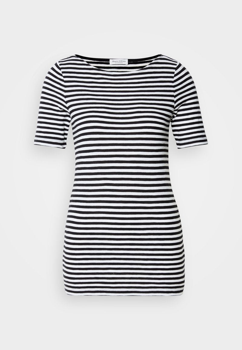 SHORT SLEEVE BOAT NECK STRIPED Media 1