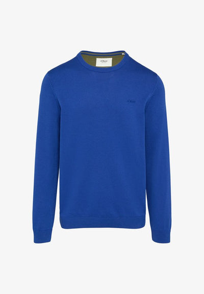 s.Oliver MIT LOGO-STICKEREI - Jumper - ozeanblau