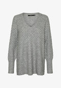 Vero Moda Knitted VMANJASTINNA Knitted - Jumper - medium grey melange