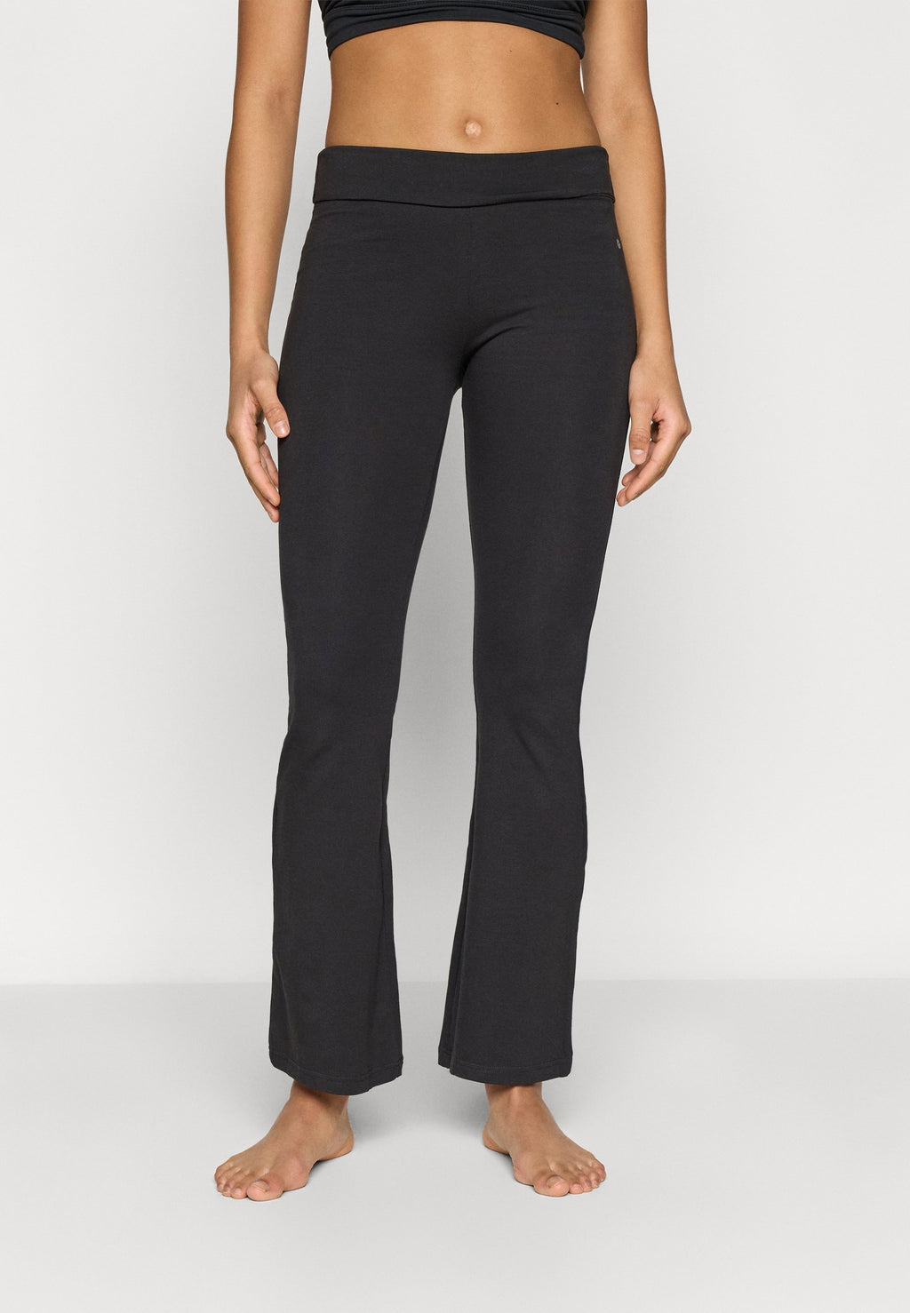 Even&Odd active 2 PACKED FLARED MID RISE LEGGINGS WITH FOLD-OVER WAISTBAND