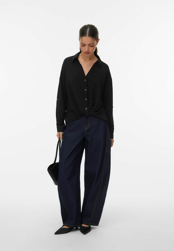 Vero Moda VMIZZY - Button-down blouse - black