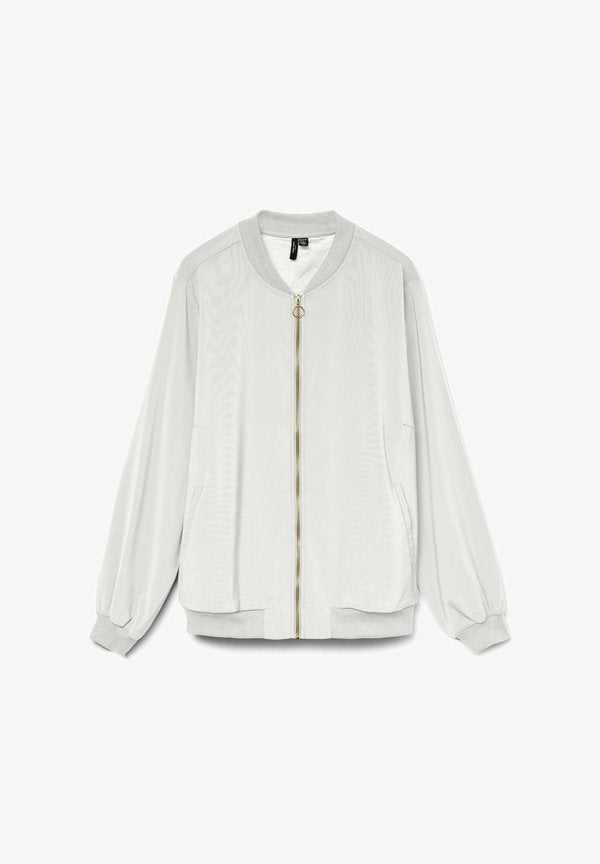 Vero Moda Curve VMCCOCO - Zip-up sweatshirt - cloud dancer
