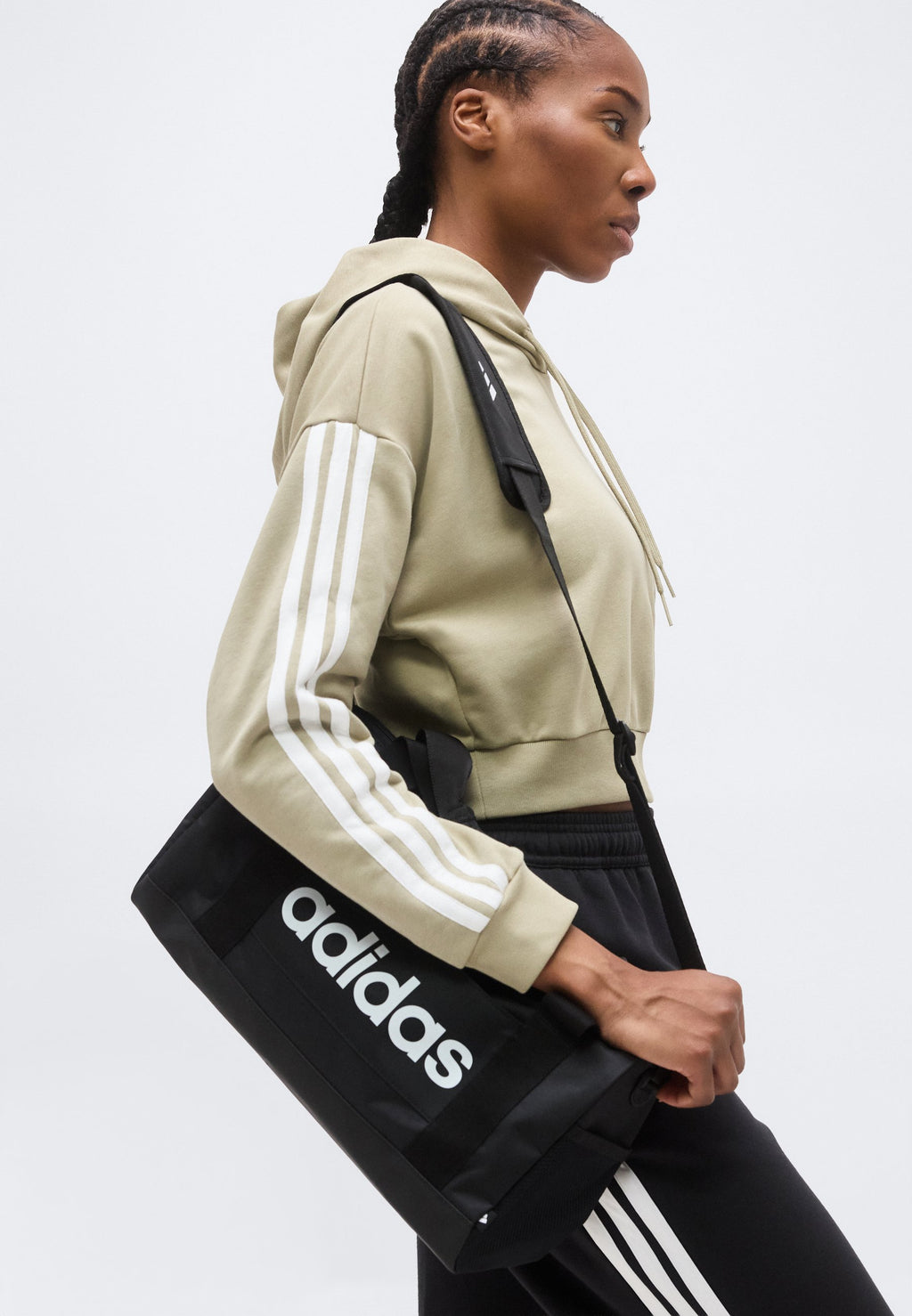 adidas Sportswear ESSENTIALS 3 STRIPES FRENCH TERRY CROPPED