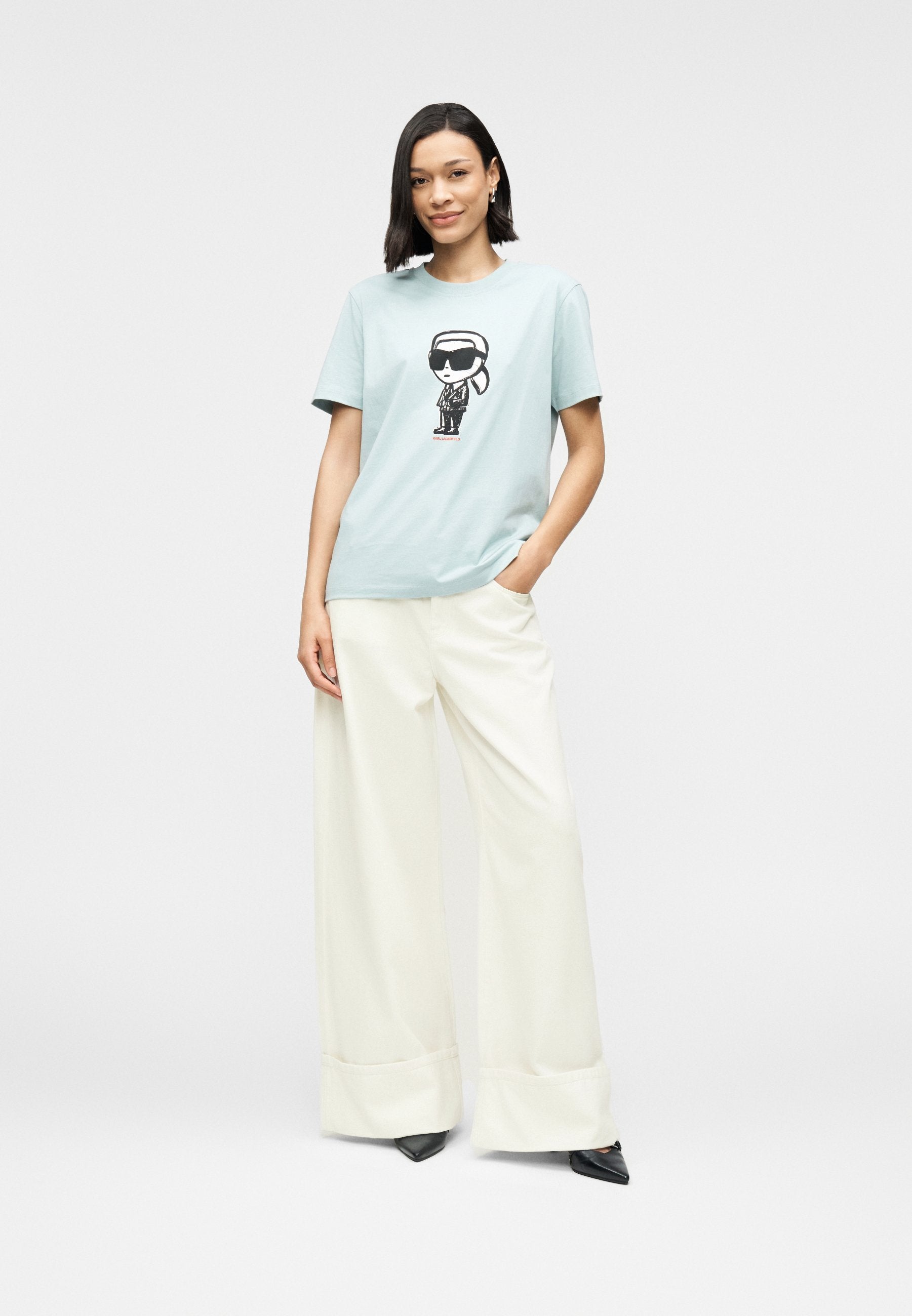 WIDE LEG TURN UP PANTS Media 2