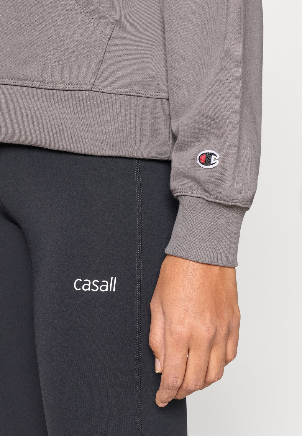 Champion ICONS TONAL HOODIE SWEATSHIRT WITH BIG LOGO