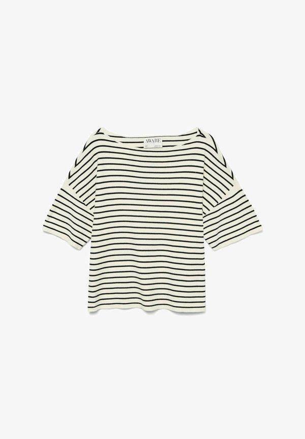 Vero Moda Knitted AWPEONI Knitted - Print T-shirt - birch