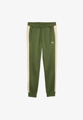 Puma T7 ALWAYS ON TRACK PANTS DK CL - Tracksuit bottoms - earthy green-buttercream