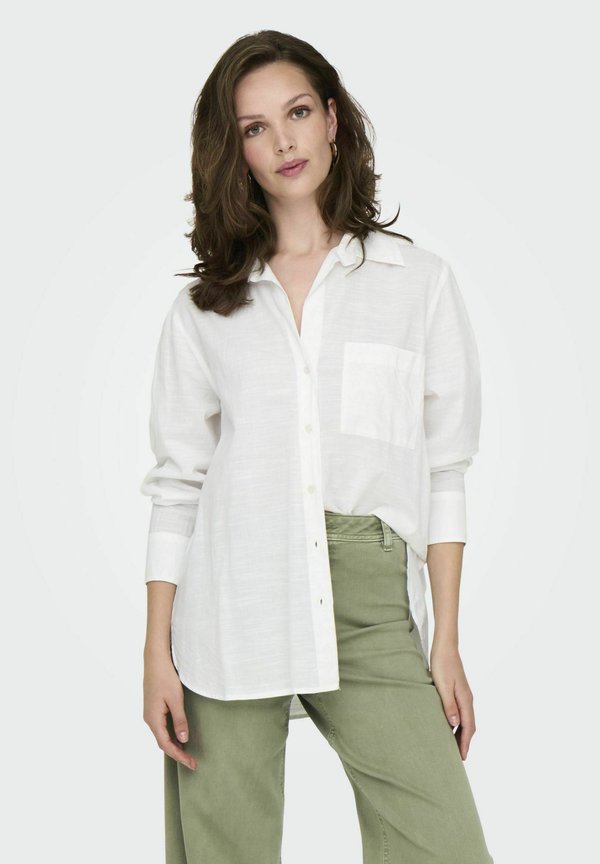 ONLY ONLSALINA - Button-down blouse - cloud dancer