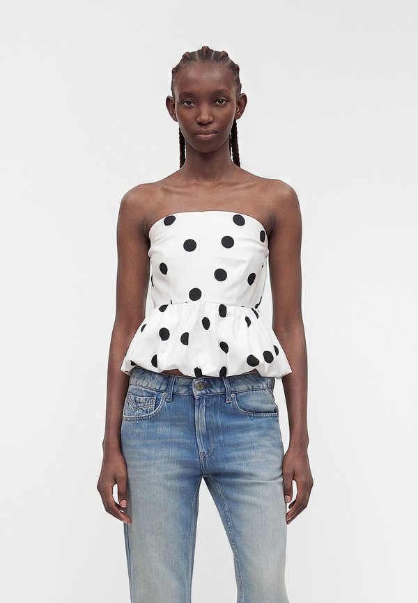 Vero Moda VMTORA BUBBLEHEM BANDAU - Top - snow white