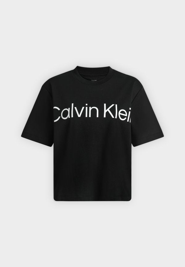Calvin Klein Jeans BOXY LOGO GRAPHIC - Print T-shirt - black