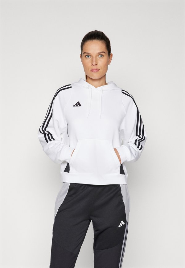 adidas Performance TIRO24 SWEAT HOODIE - Hoodie - white/black