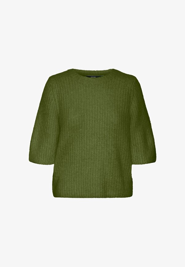 Vero Moda Knitted VMAWSOME Knitted - Basic T-shirt - pesto