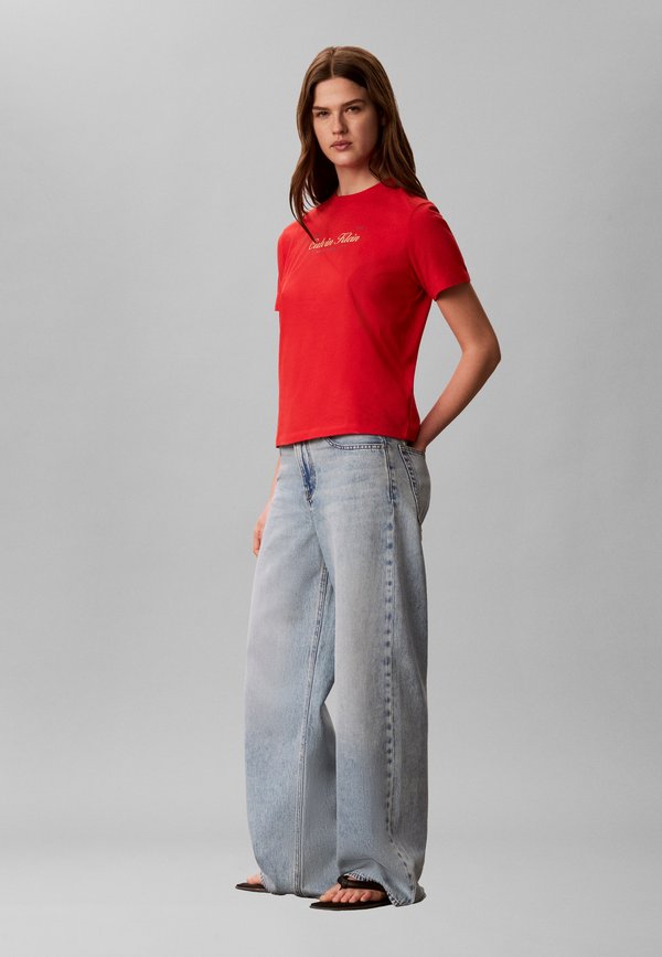 Calvin Klein Jeans CLASSIC SCRIPT TWO TONE TEE