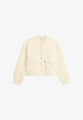 Tommy Hilfiger GOLD-TONE BUTTON INTERLOCK KNIT RELAXED CARDIGAN - Bomber Jacket - country ivory