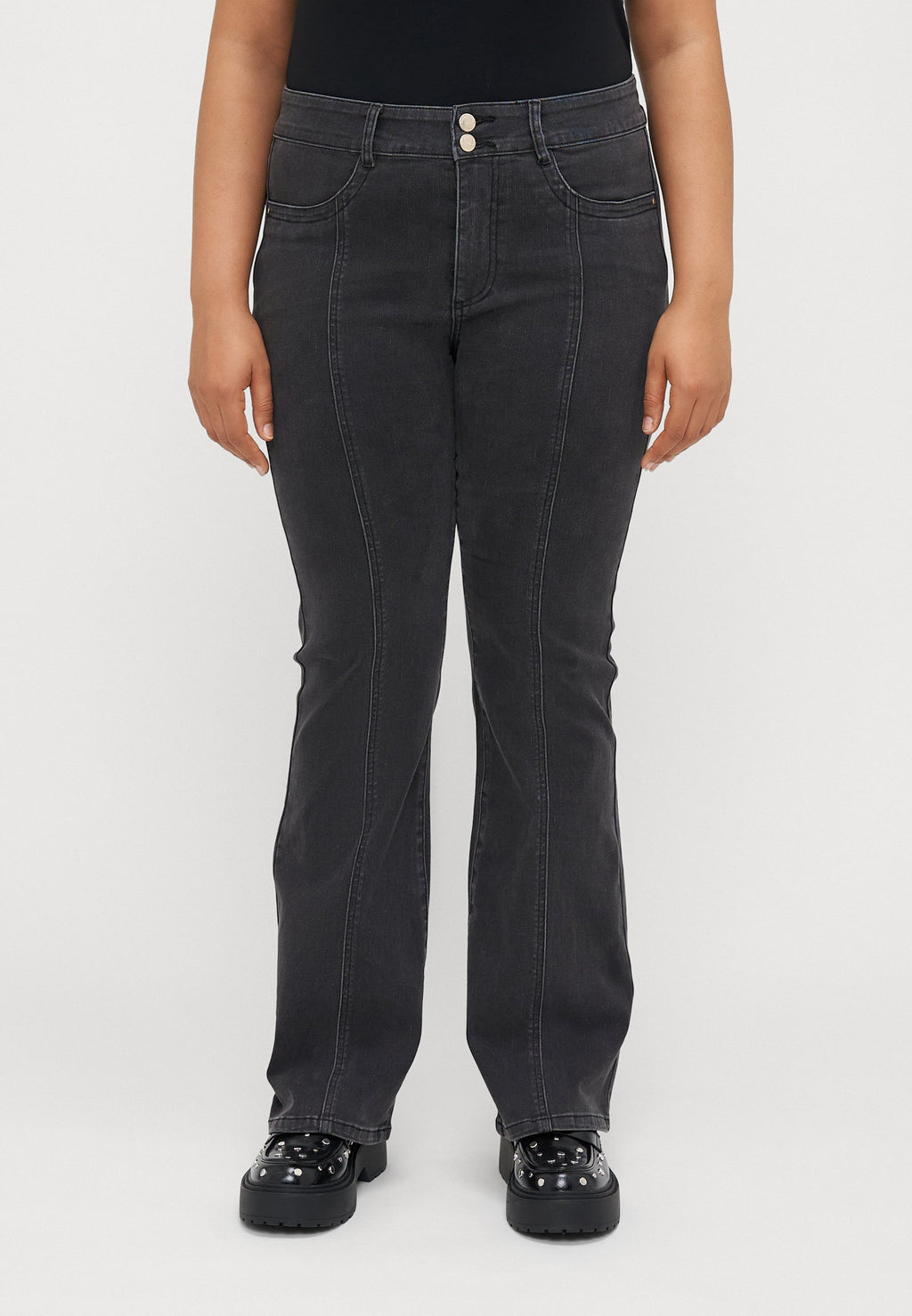 Flared fit CARSALLY Mid waist Media 3