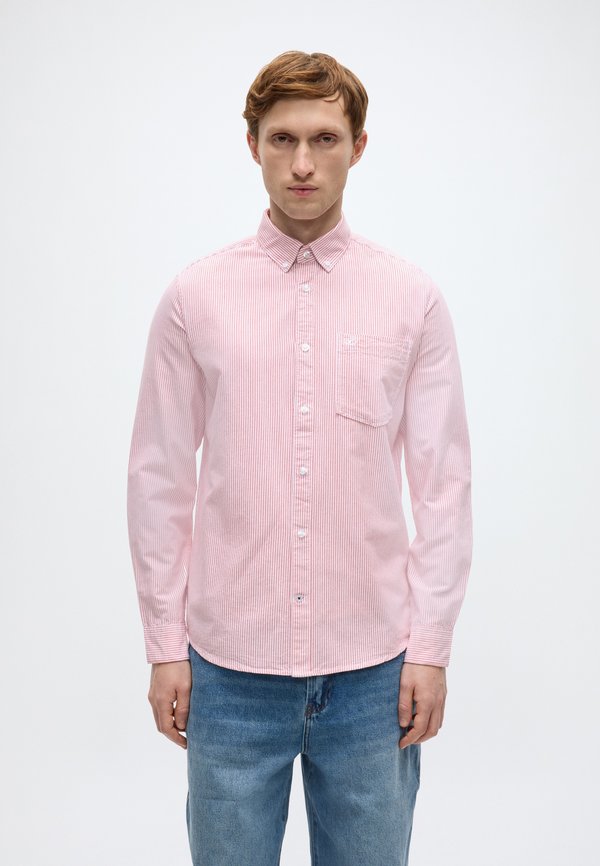 TOM TAILOR OXFORD - Shirt - chilli orange stripe