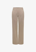 ONLY ONLPOPTRASH MW STRAIGHT PNT NOOS - Trousers - taupe gray