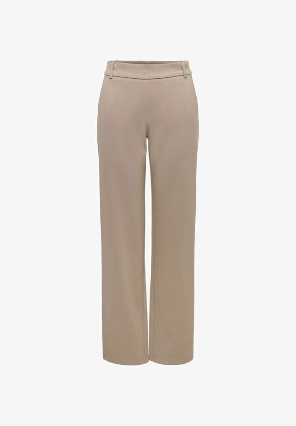 ONLY ONLPOPTRASH MW STRAIGHT PNT NOOS - Trousers - taupe gray