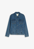 TOM TAILOR MIT AUFGESETZTEN TASCHEN - Denim jacket - mid stone bright blue denim