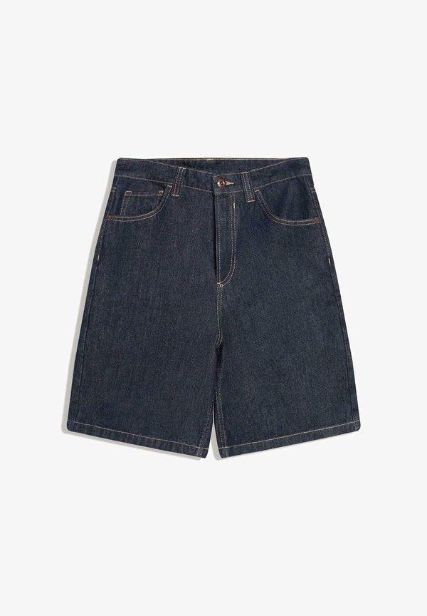 Bershka BAGGY - Denim shorts - royal blue