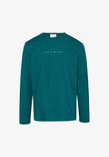 s.Oliver MELIERTES MIT LOGO - Long sleeved top - petrol