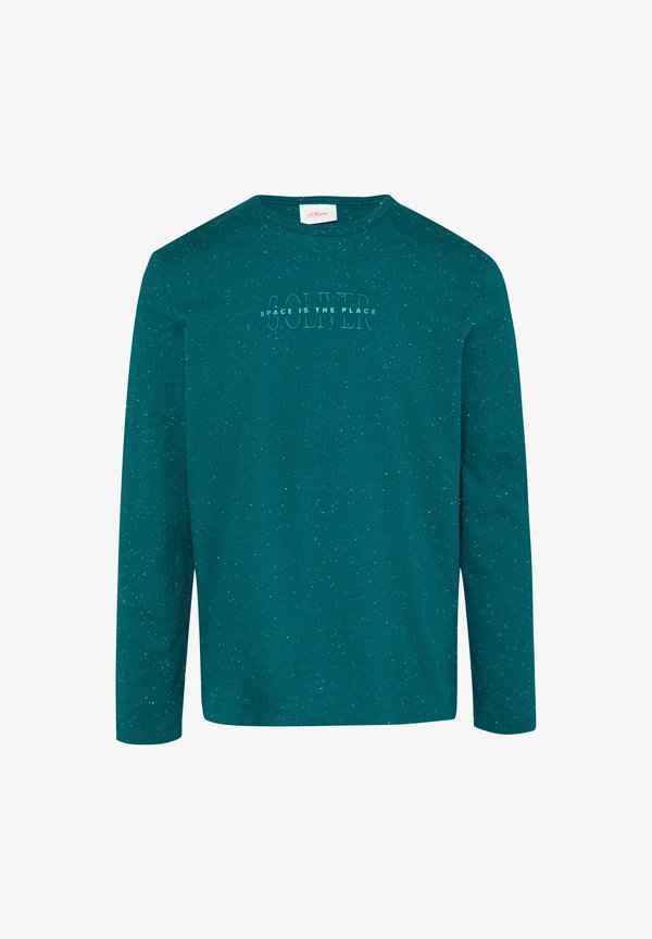 s.Oliver MELIERTES MIT LOGO - Long sleeved top - petrol
