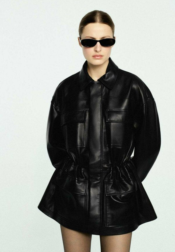Mango Short coat - black