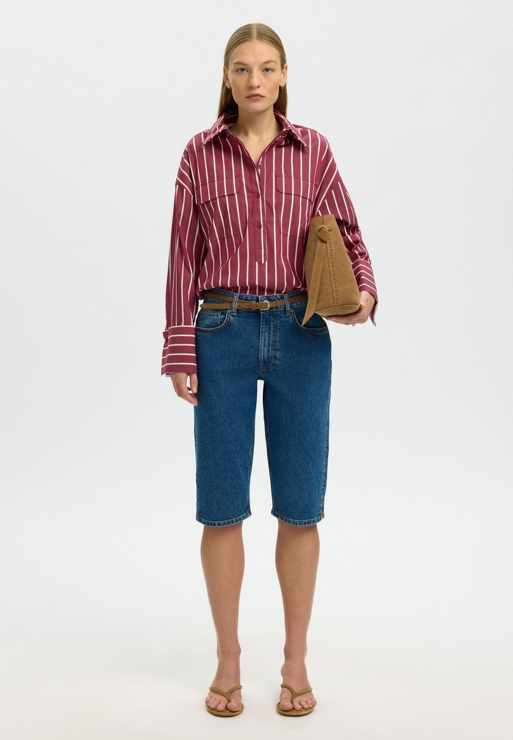 Selected SLFBEA OVERSIZE LS SHIRT B