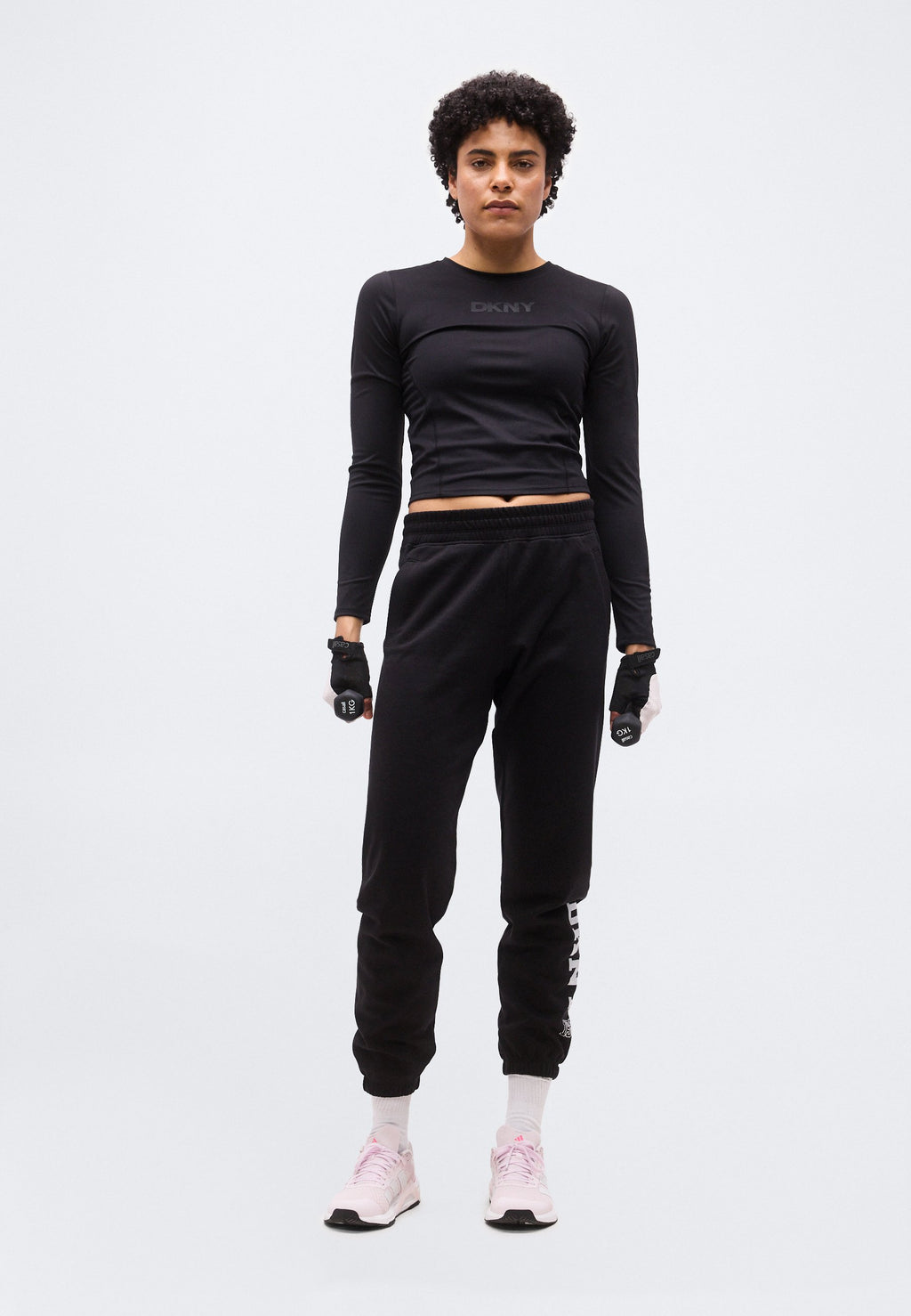 DKNY 1989 RHINESTUD LOGO HIGH RISE