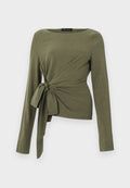 Anna Field LINEN LONG SLEEVES TIED BLOUSE