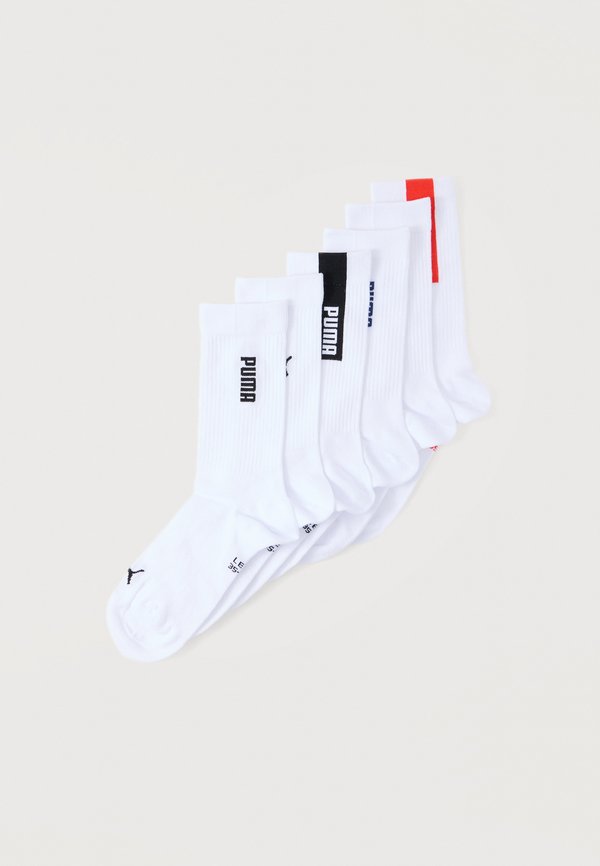 Puma LOGO CREW SOCK 6 PACK UNISEX - Sports socks - white/coloured logo